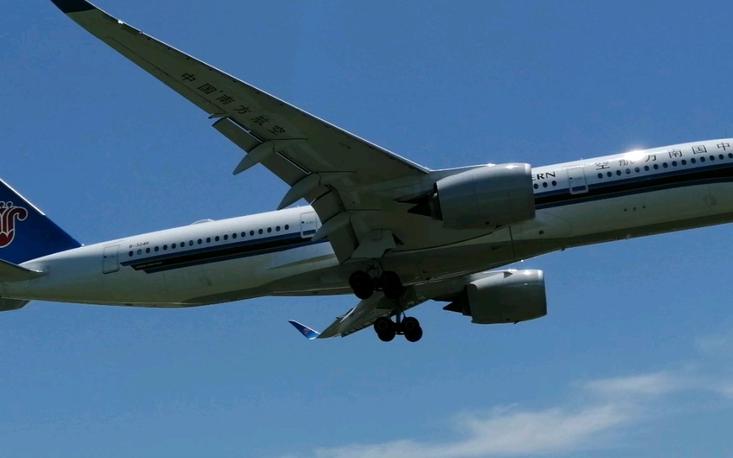 ctu-南航空客a359好天气落地成都双流国际机场20r跑道