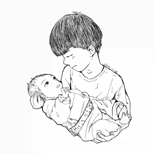【procreate | 清旧图】19年,当四岁的侄子有了弟弟