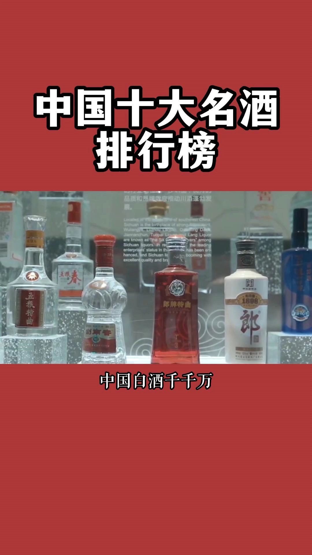 中国十大名酒排行榜!这十款你喝过哪些?哔哩哔哩bilibili