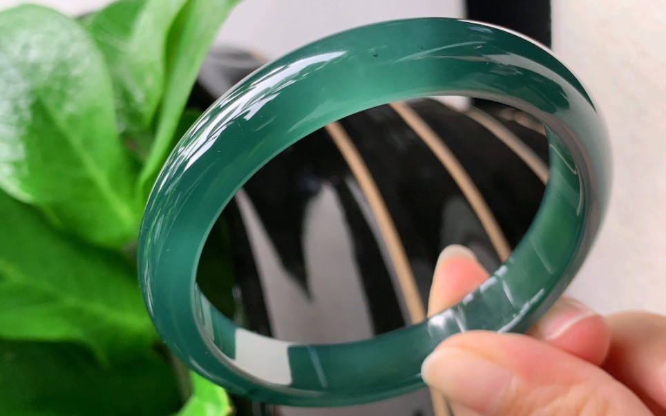 老坑冰润蓝水正装正圈手镯59-60大圈口 危地马拉料