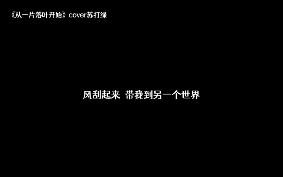 [图]翻唱 从一片落叶开始 原唱苏打绿 随手用腿拍了个鼓点