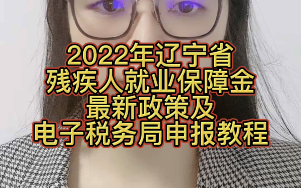 2022年辽宁省残保金大全及电子税务局申报#沈阳前沿会计哔哩哔哩bilibili