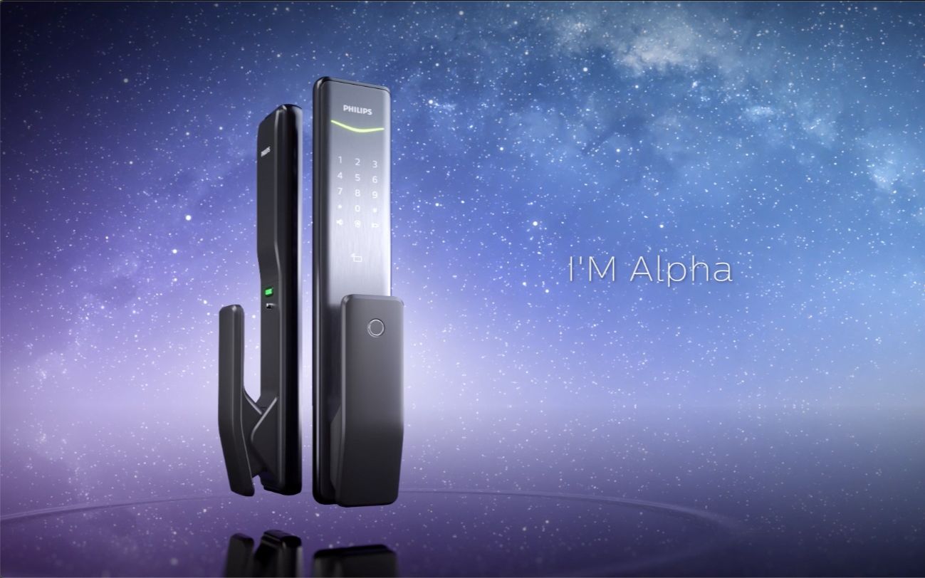 philips/飞利浦智能门锁alpha三维cg动画