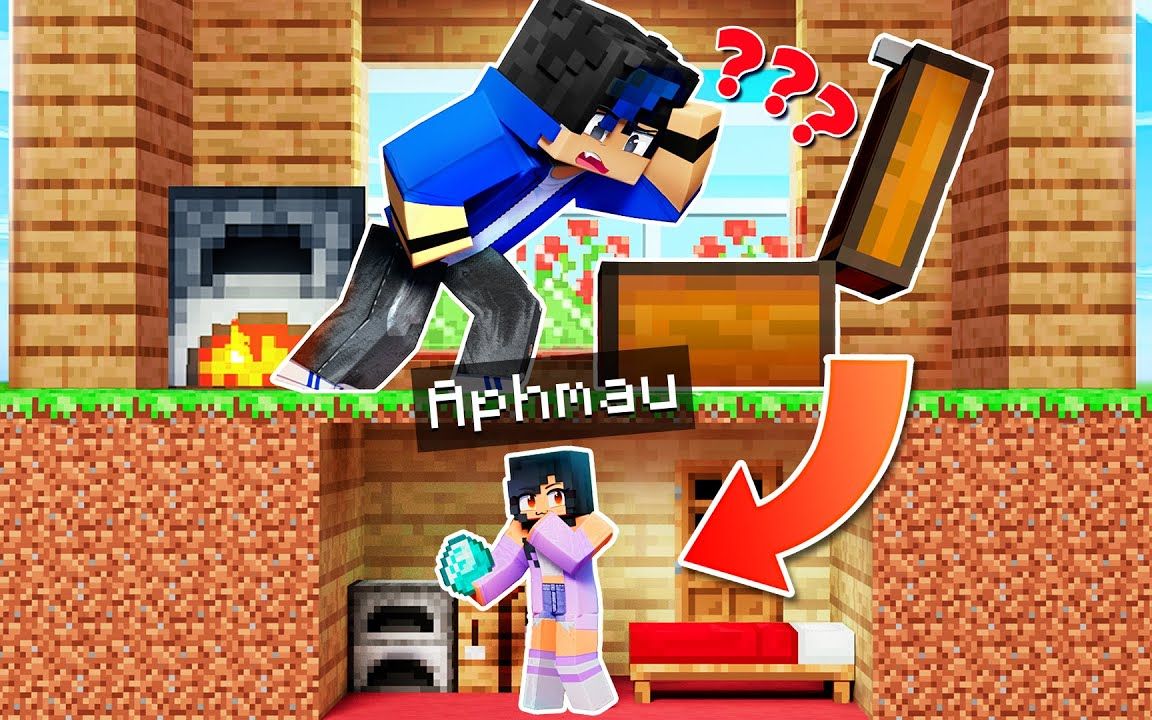 [图]【Aphmau】我的世界|我的秘密小屋就在你家下面哦Secret TINY Home Under His MINECRAFT HOUSE!