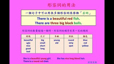 英文基礎文法18 形容詞的用法 哔哩哔哩