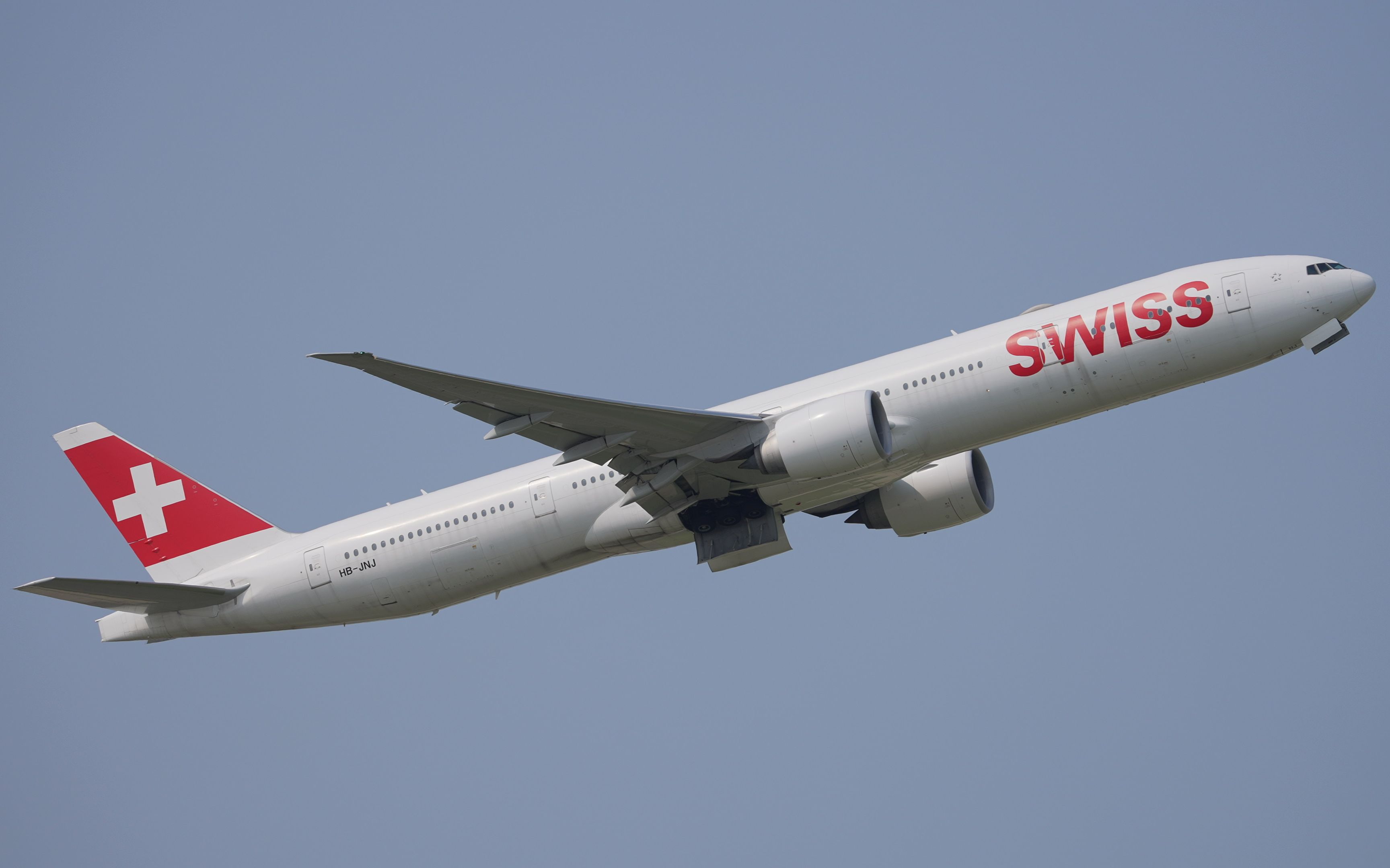 瑞士航空777-300er hb-jnj pek跑道36r起飞_哔哩哔哩_bilibili