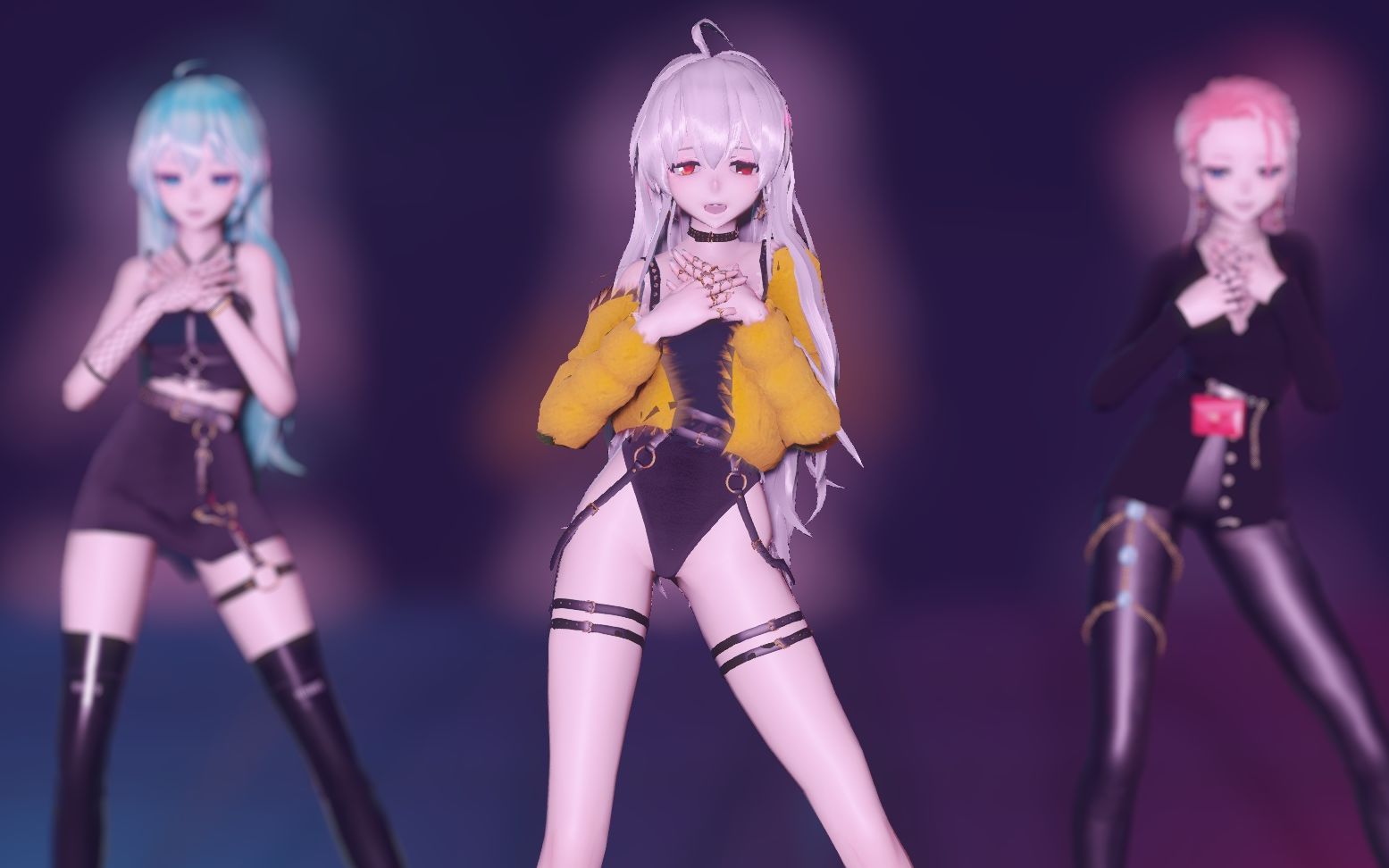 【mmd】三 人 成 舞 【弱音/初音/巡音】_哔哩哔哩_bilibili