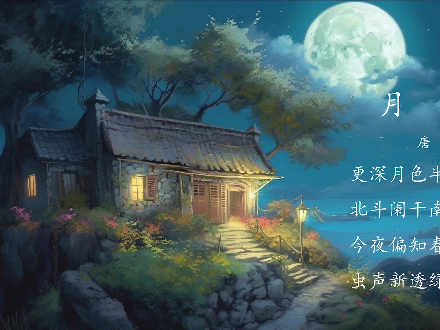 月夜古诗刘方平图片