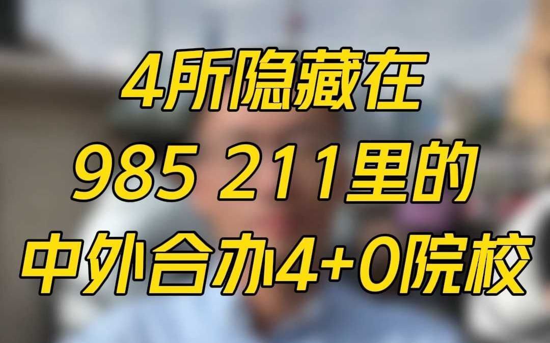 4所隐藏在985 211里的中外合办4+0院校哔哩哔哩bilibili