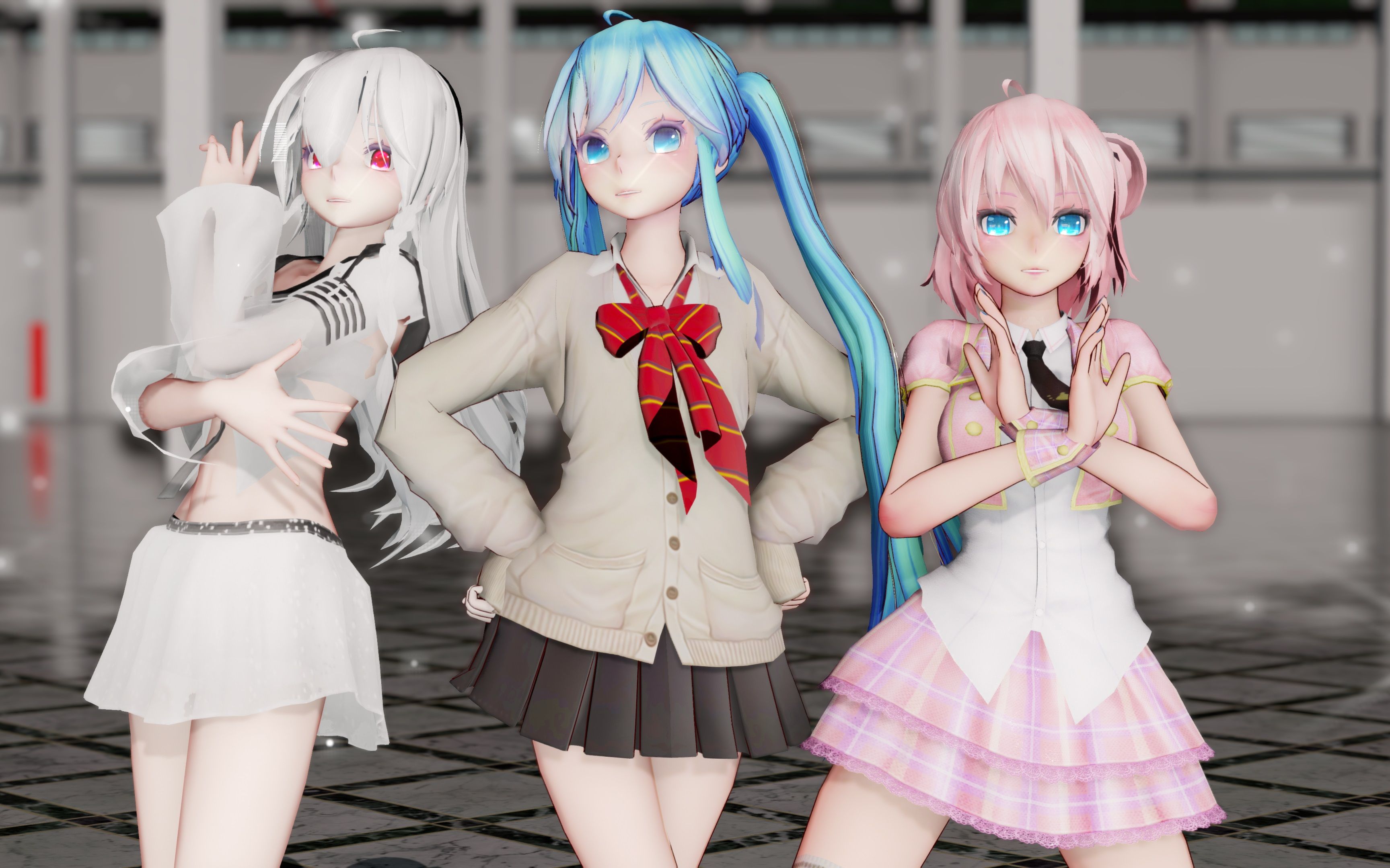 hand clap - 學生服~弱音 初音 巡音