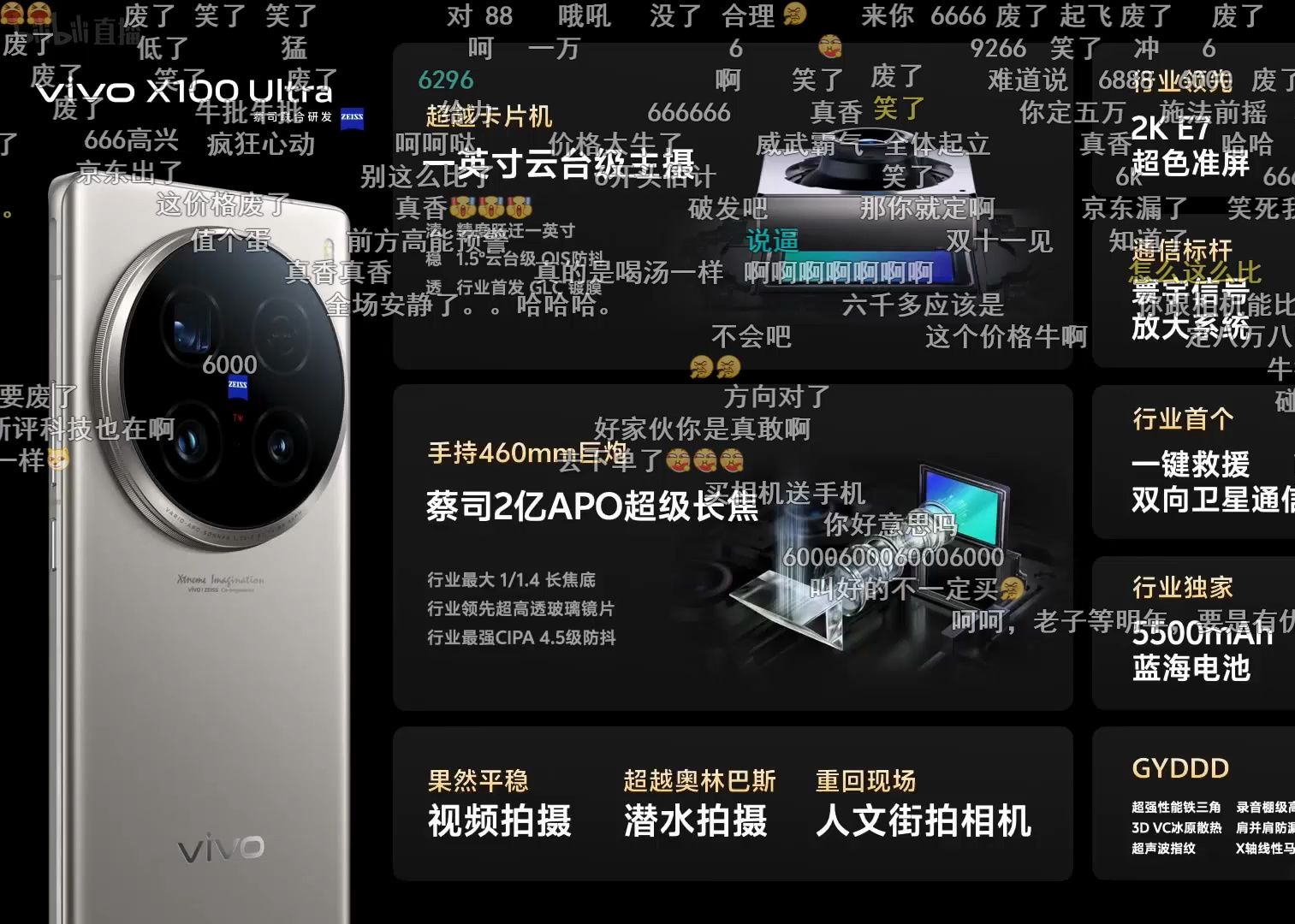 【省流】蓝厂灭霸——vivo X100 Ultra公布售价哔哩哔哩bilibili