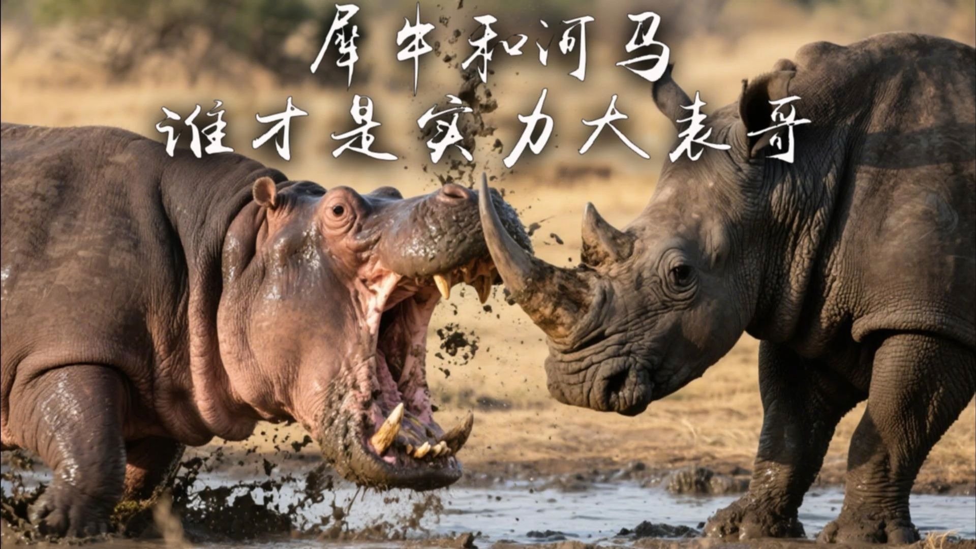 犀牛与河马的实力之战