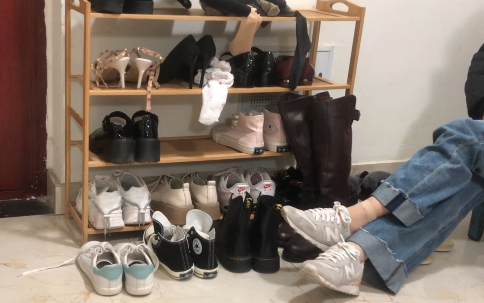 日常穿搭 短丝运动鞋