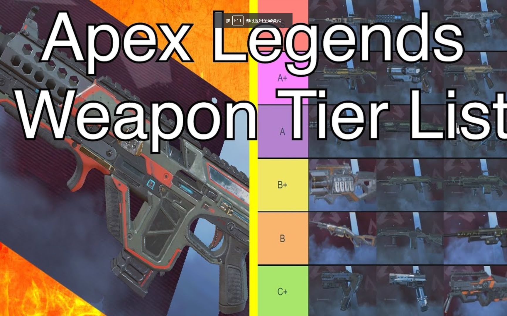 apex全武器排名参考最新版