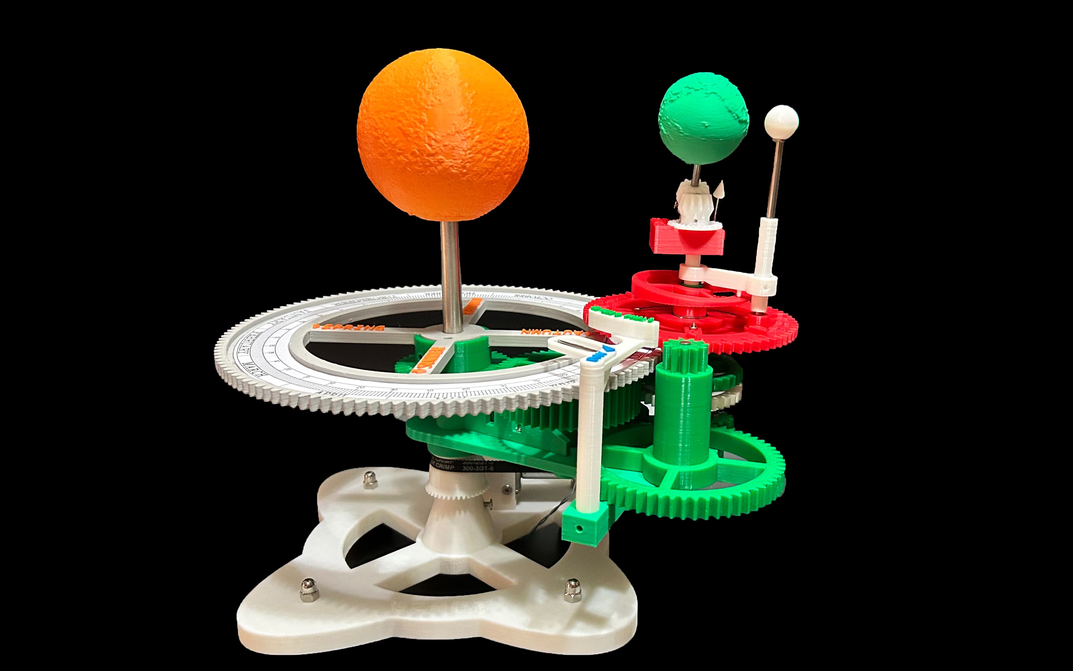 3d打印地月运行科普模型--地球月球运行规律&日食,月食等天文奇观科普