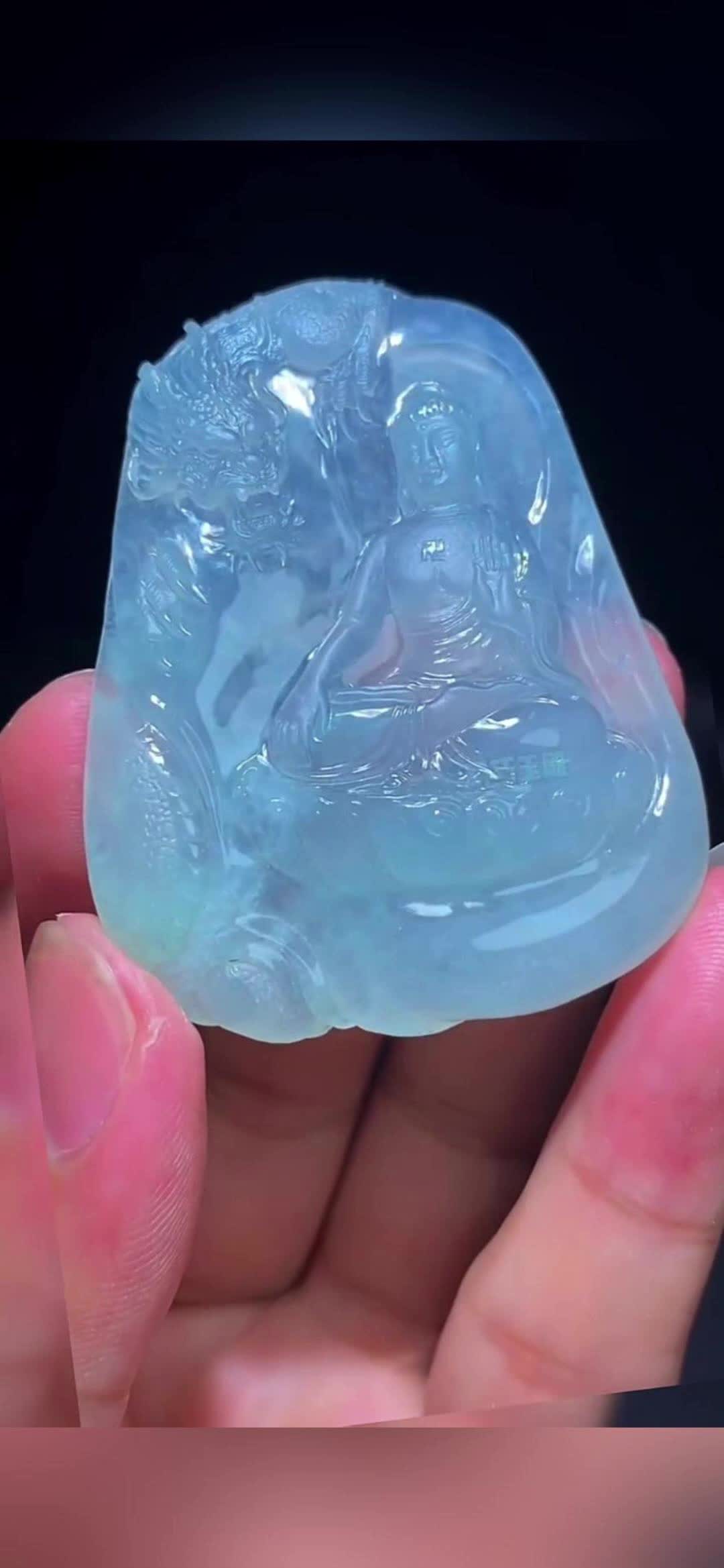 不动明王龙王工艺想请一尊吗? #翡翠# #翡翠设计# #翡翠挂件