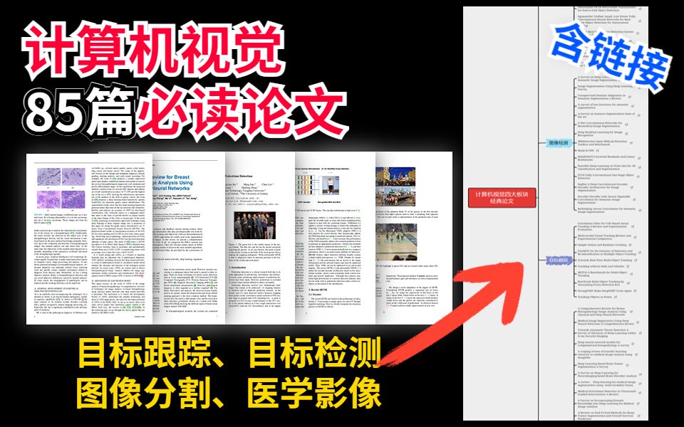 【CV领域必读!】人工智能85篇必读论文!目标检测、目标跟踪、图像分割、医学影像哔哩哔哩bilibili