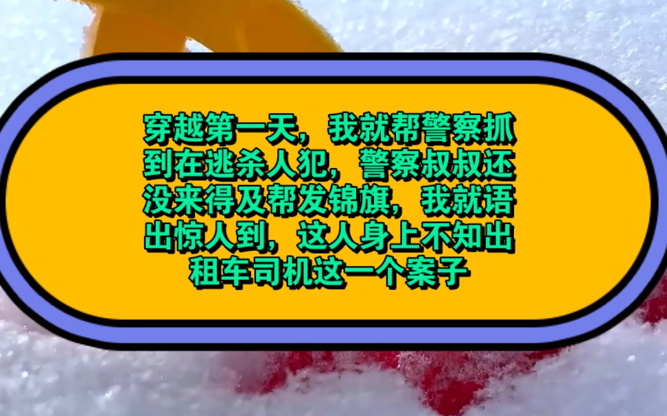 穿越第一天,我就帮警察抓到在逃杀人犯,警察叔叔还没来得及帮发锦旗,我就语出惊人到,这人身上不知出租车司机这一个案子哔哩哔哩bilibili