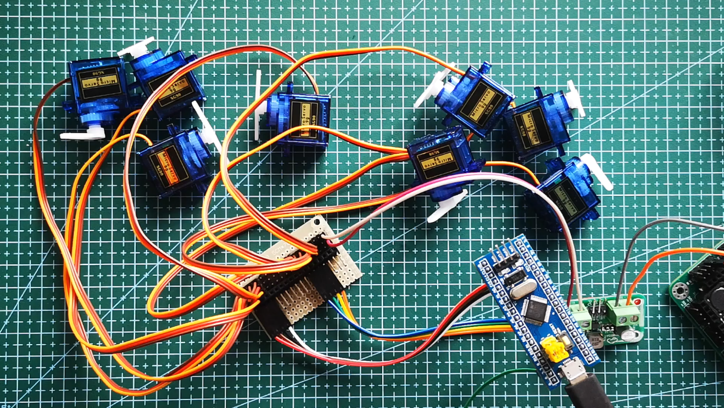 [图]01A、STM32F103C8T6生成8路PWM进行舵机控制