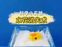 有趣的科学小实验《💦水花消失术》