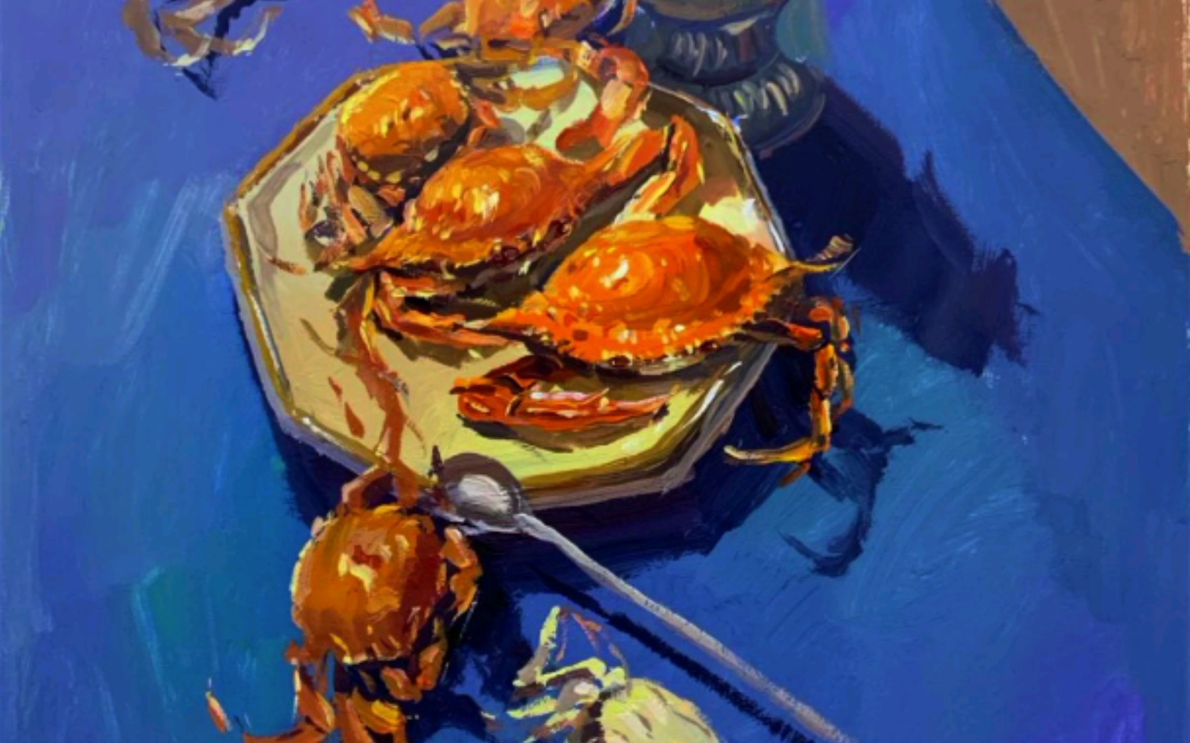 【水粉静物组合】-入冬前再来一顿螃蟹