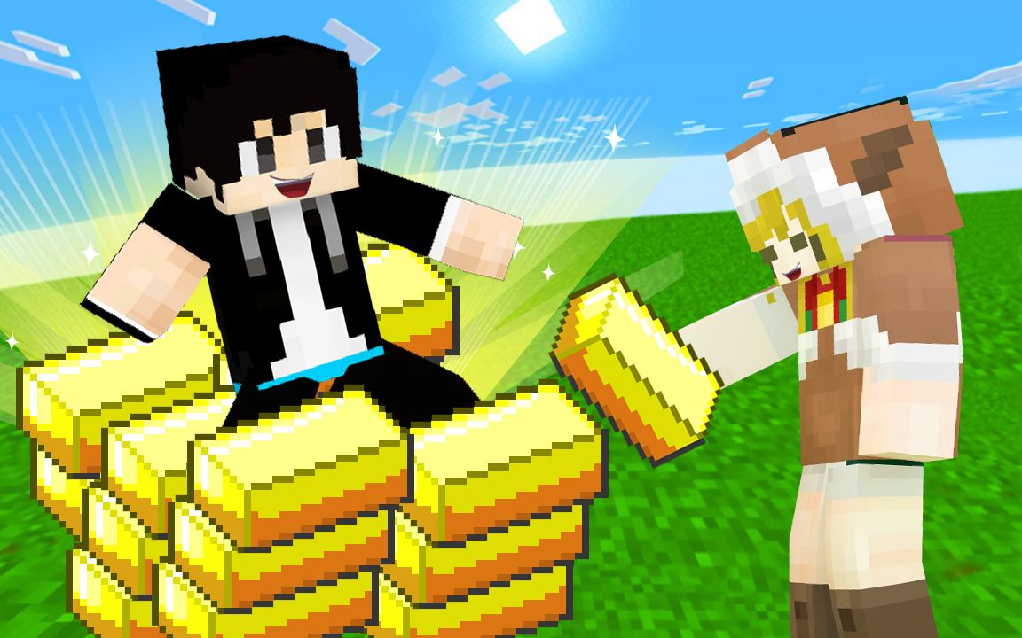 木鱼我的世界鱼玲探险发现村庄完成村民的任务获得大量物资和金币p03