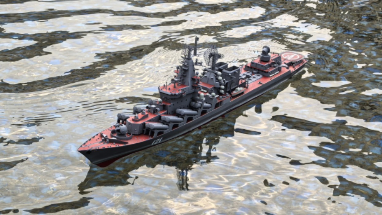 小号手1/350光荣级莫斯科号巡洋舰静改动rc