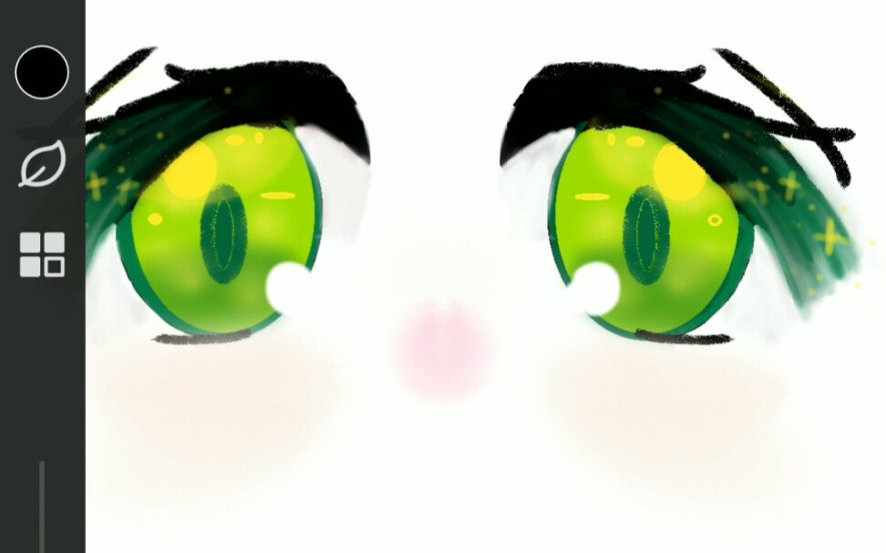 练习指绘第三天,今天摸的是两只眼睛,希望多一点评论!