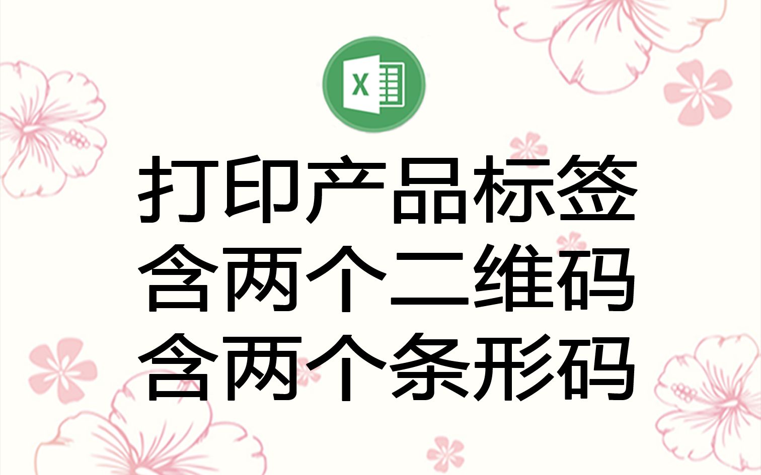 批量打印唛头,批量生成标签,标签中包含两个条形码或两个二维码 罗刚君,Excel插件哔哩哔哩bilibili