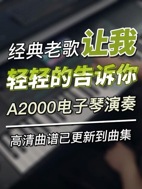 经典老歌《让我轻轻的告诉你》美得理a2000电子琴演奏,详细的演奏参数