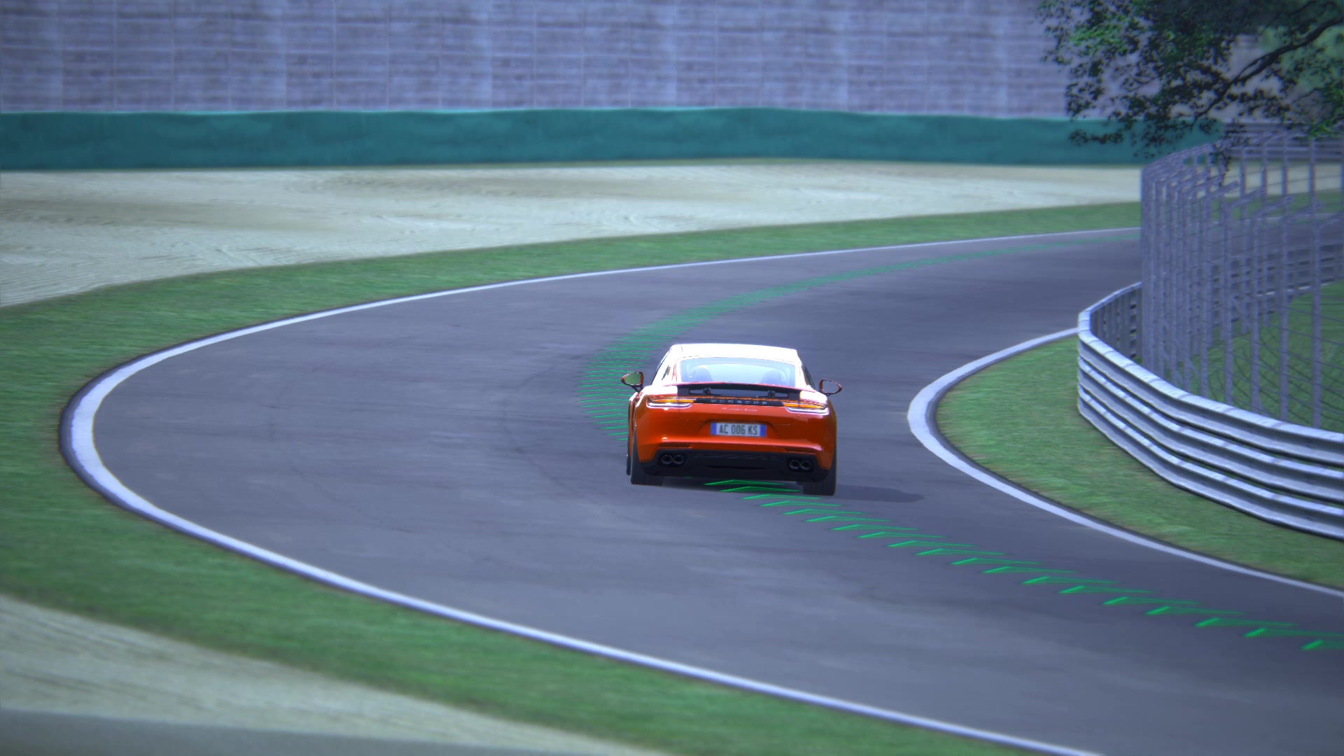 assetto corsa意大利蒙扎赛道  帕拉梅拉 turbo试跑