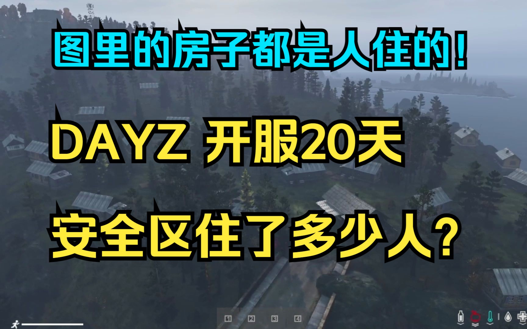 【DAYZ】开服20天安全区住了多少人?网络游戏热门视频