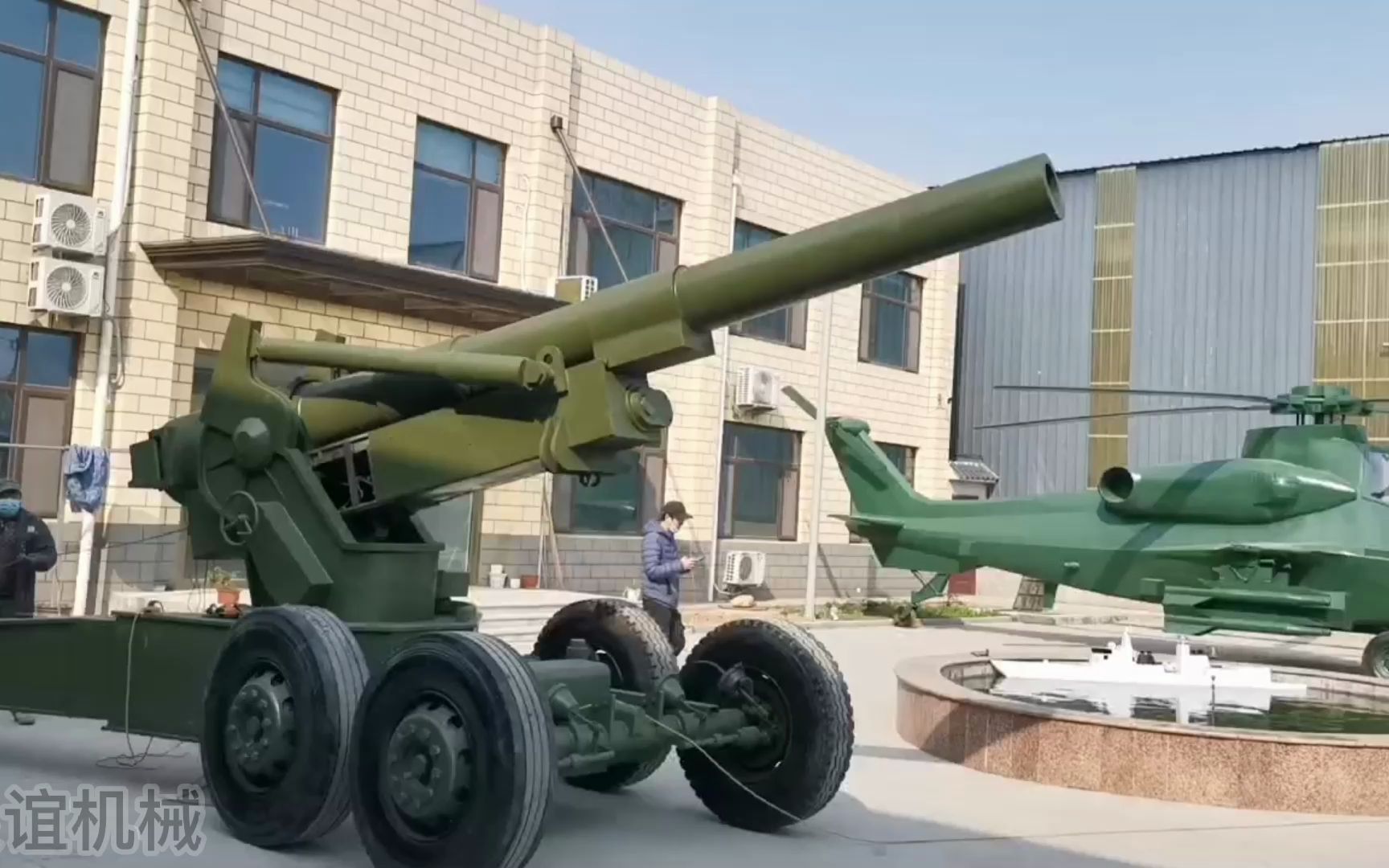 漂亮国m115榴弹炮,1:1可动模型展示_哔哩哔哩_bilibili