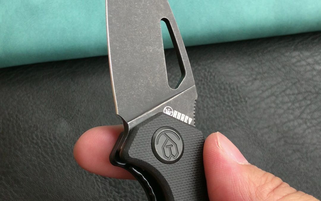 kubey ku122 d2钢镀黑钛石洗黑色g10 手柄拇指快开折刀