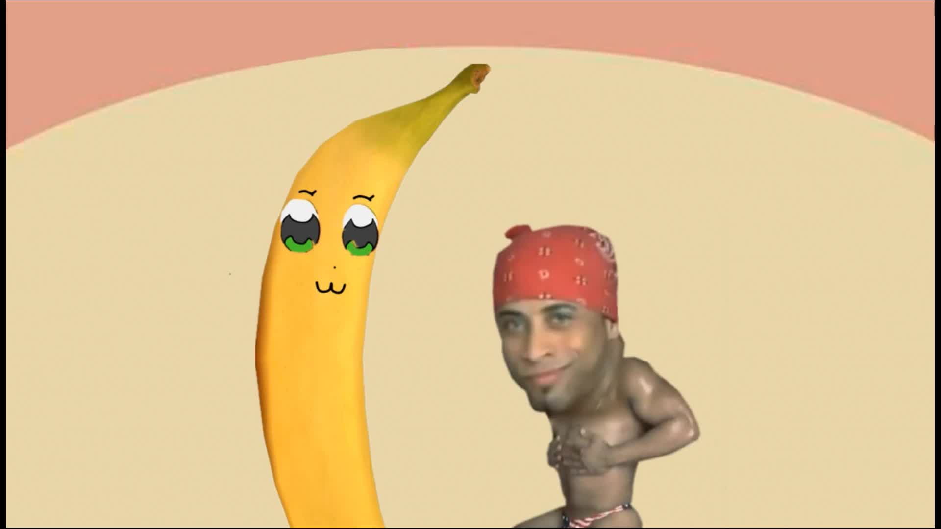 香蕉君像素画图片