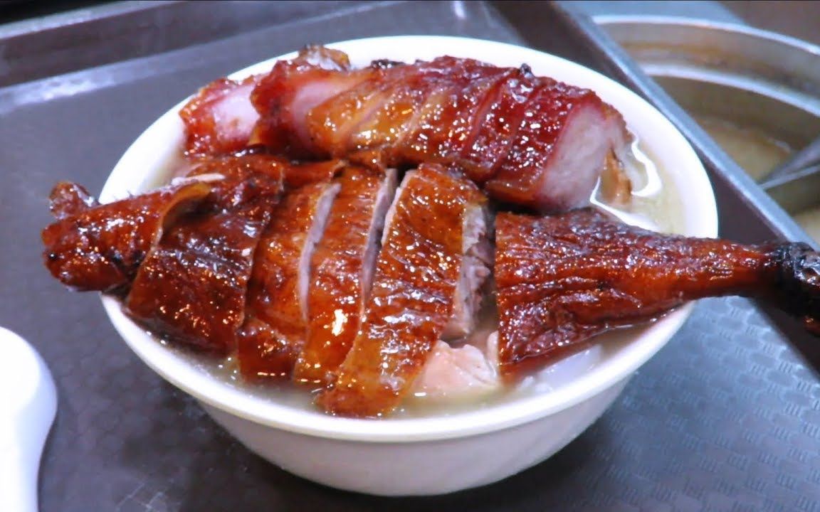 【香港街头美食】烧鸭叉烧双拼汤面_哔哩哔哩 (゜-゜)つロ 干杯~-bili