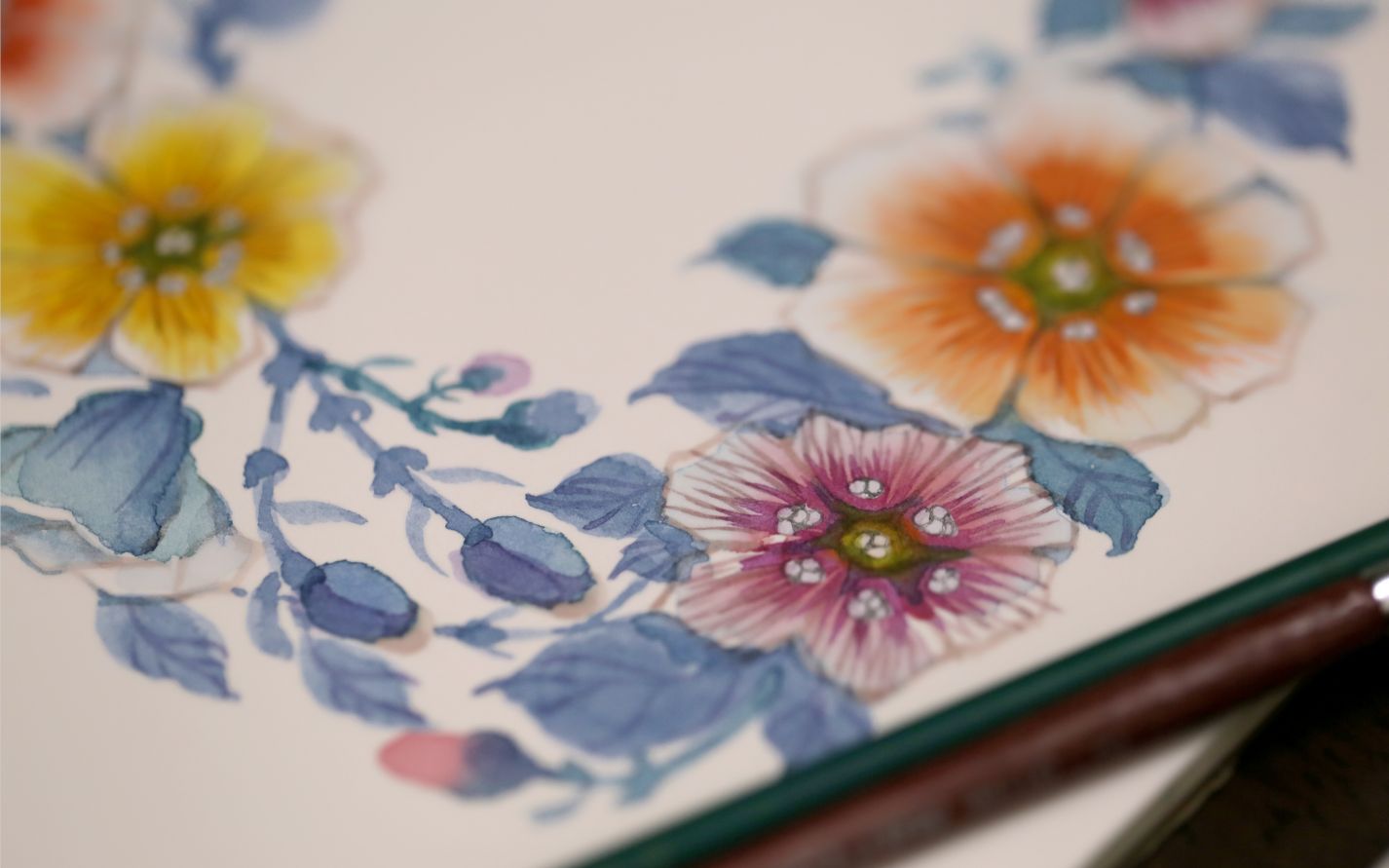 【大八手绘】不爱打底稿系列-水彩枝叶花卉环一种叫文冠果的花你听说