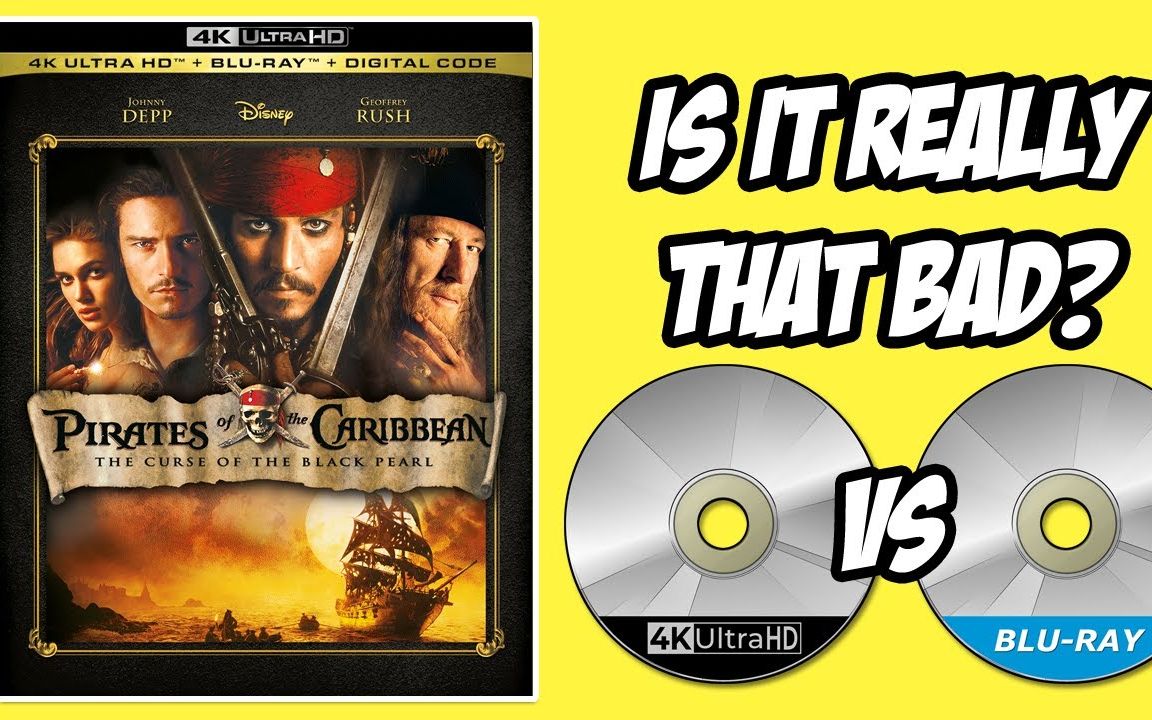 (动态版)加勒比海盗1:黑珍珠号的诅咒 4K Ultra HD vs Bluray 画质对比哔哩哔哩bilibili