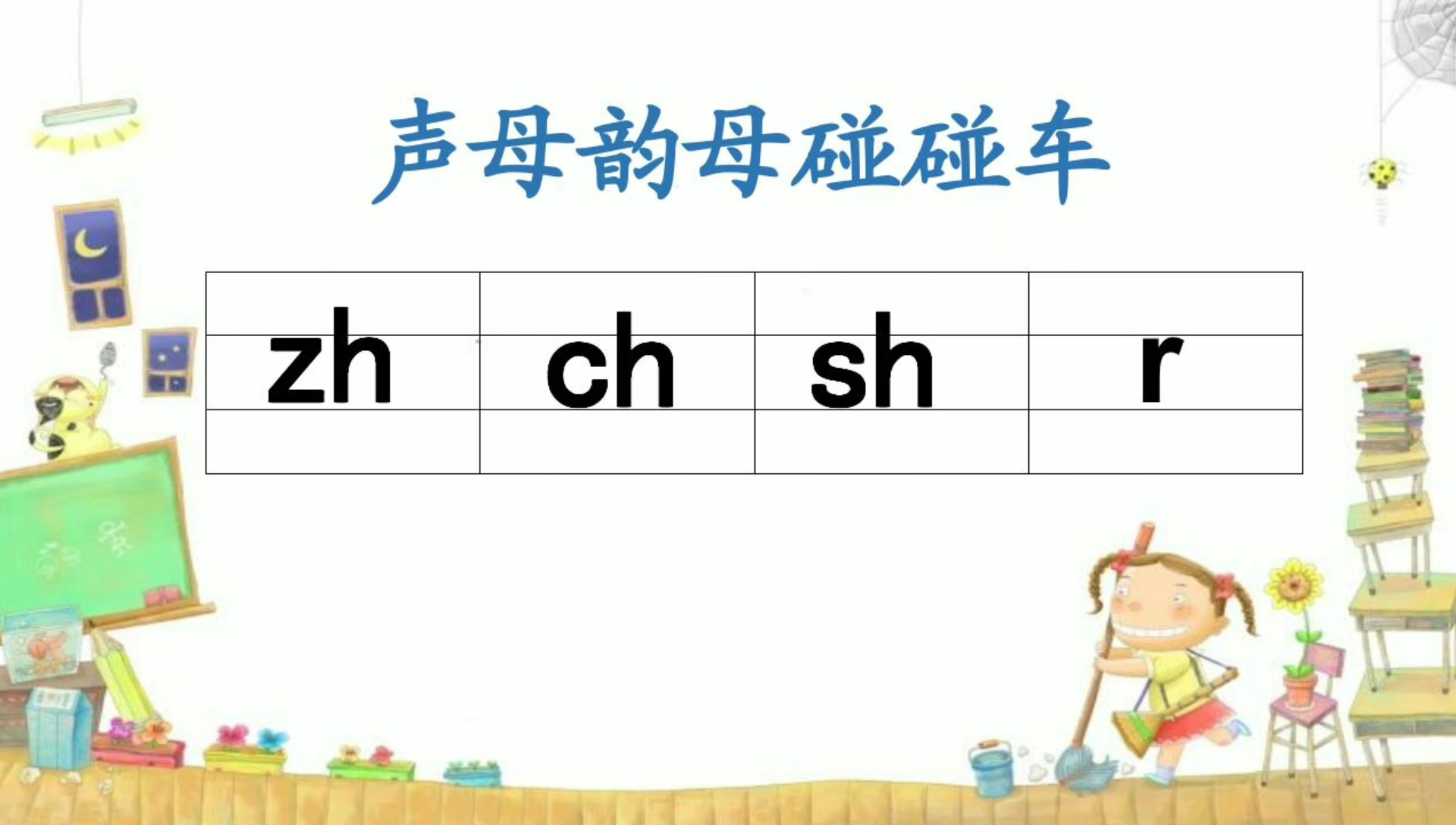 [图]声母zh ch sh r 的两拼音节学习