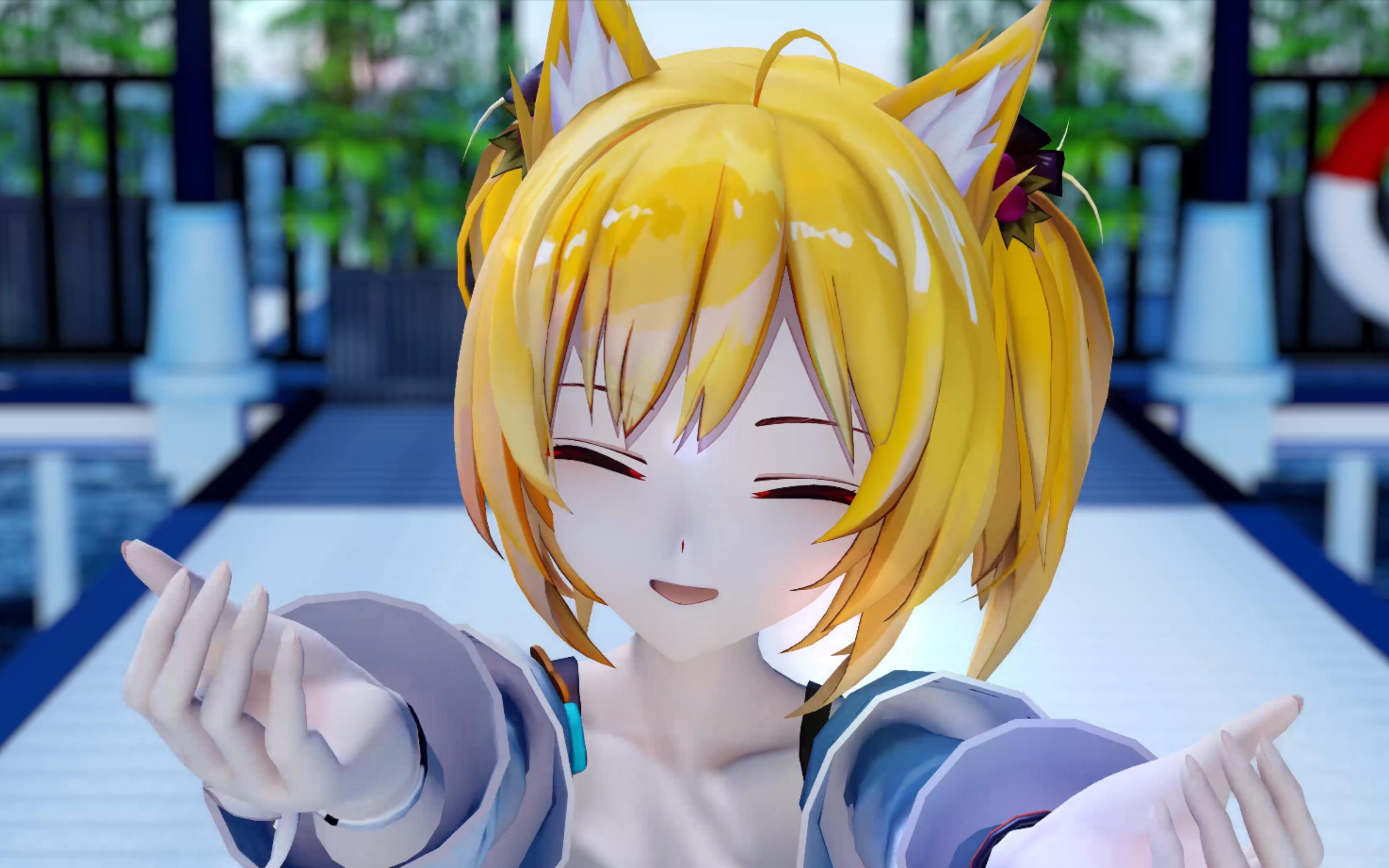 【明日方舟/mmd/4k】sora酱也想触摸天空