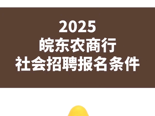 2025年皖东农商行社会招聘报名条件.哔哩哔哩bilibili