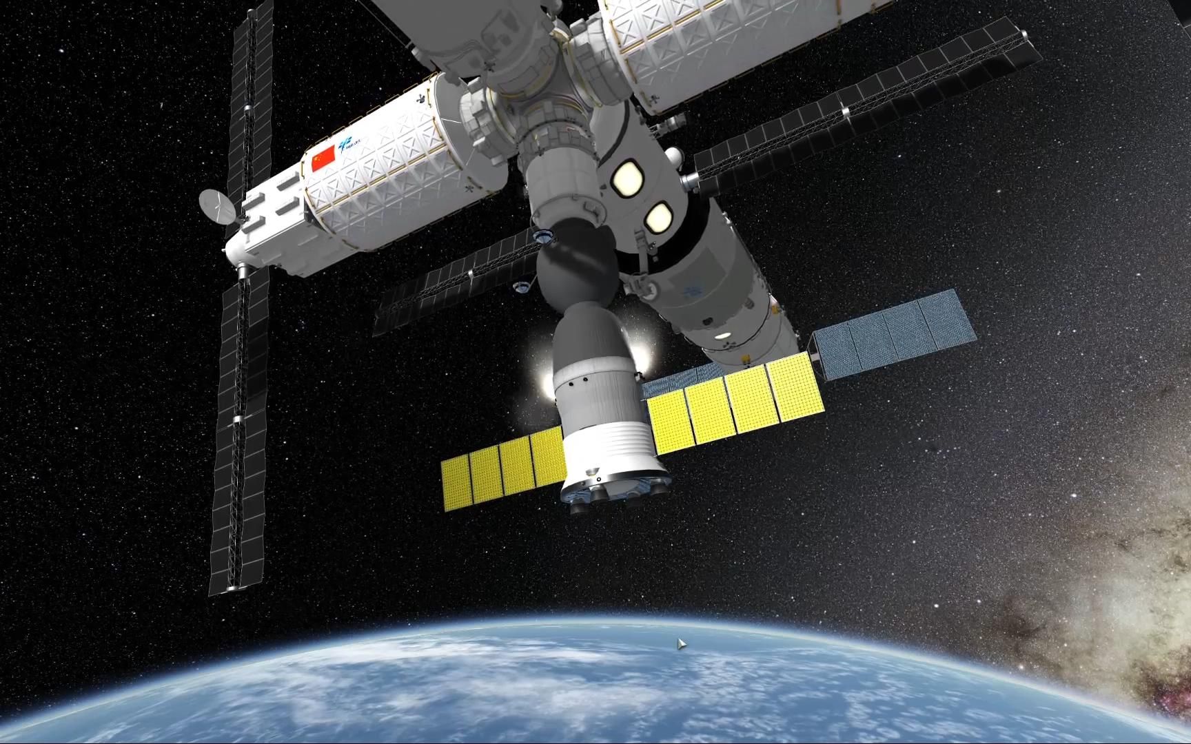 ksp-rss:2位俄罗斯宇航员乘坐联盟号飞船访问天宫空间站