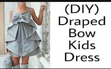 【搬运】小孩裙子Draped Bow Kids Dress哔哩哔哩bilibili