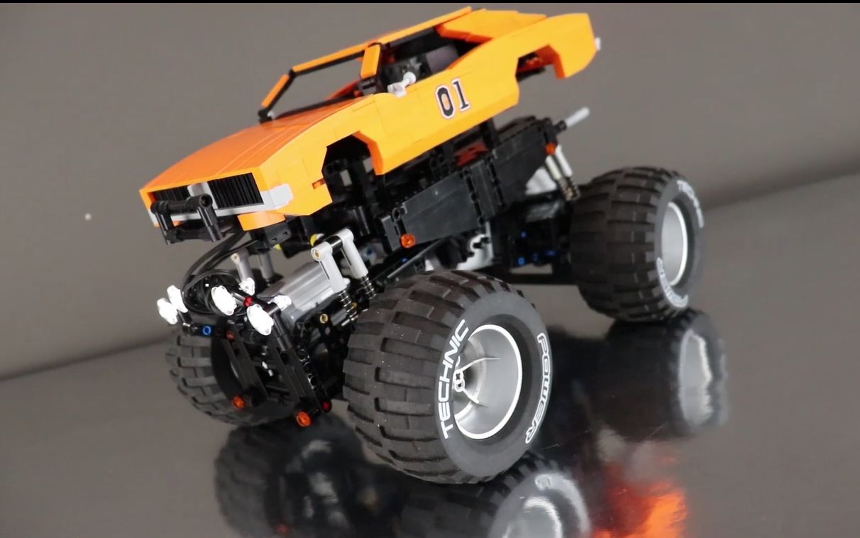 怪獸大腳卡車!樂高科技moc lego monster truck_嗶哩嗶哩_bilibili