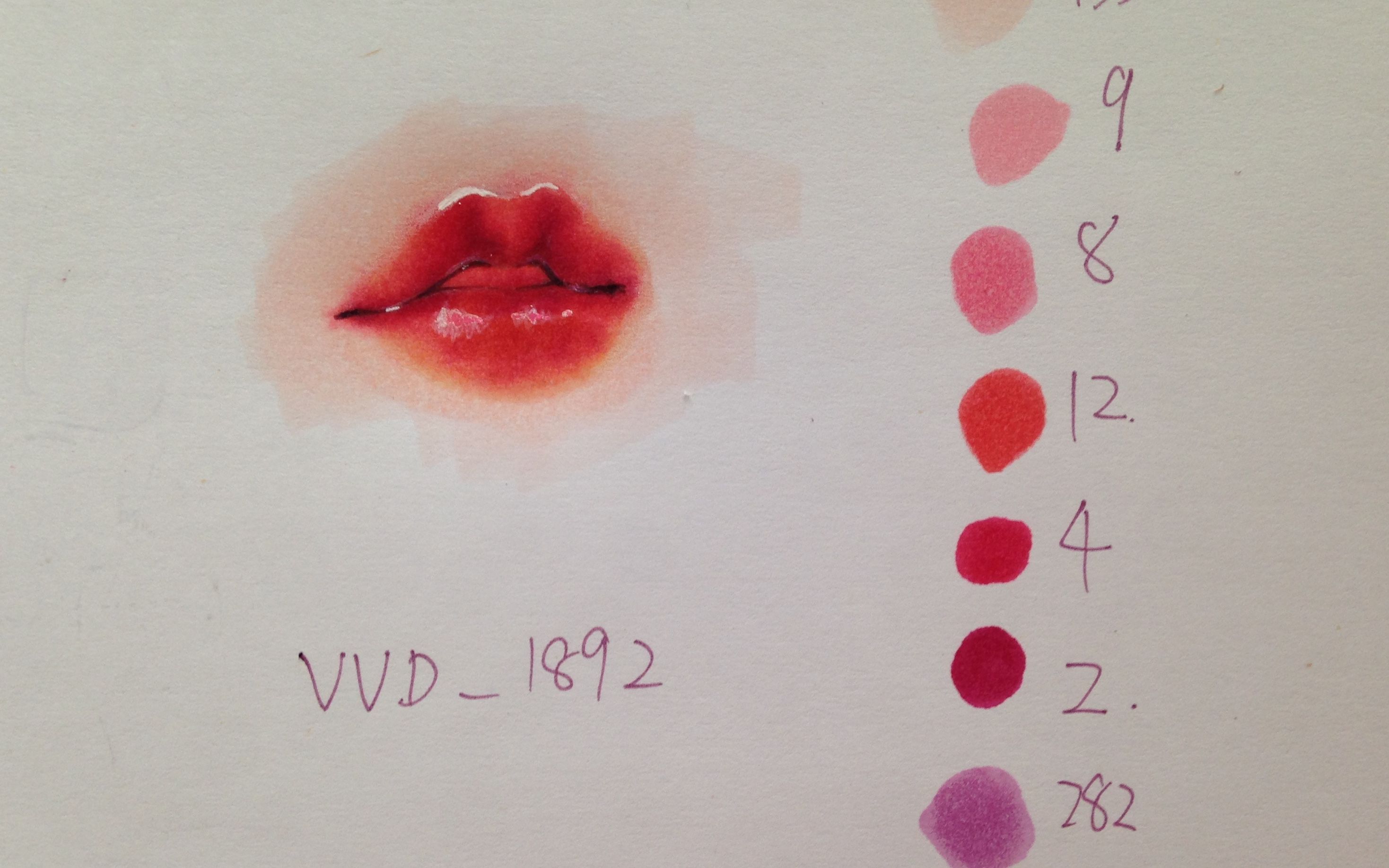 马克笔教程如何用硬头touch画出水嫩的嘟嘟唇马克笔上色技巧两个例子4