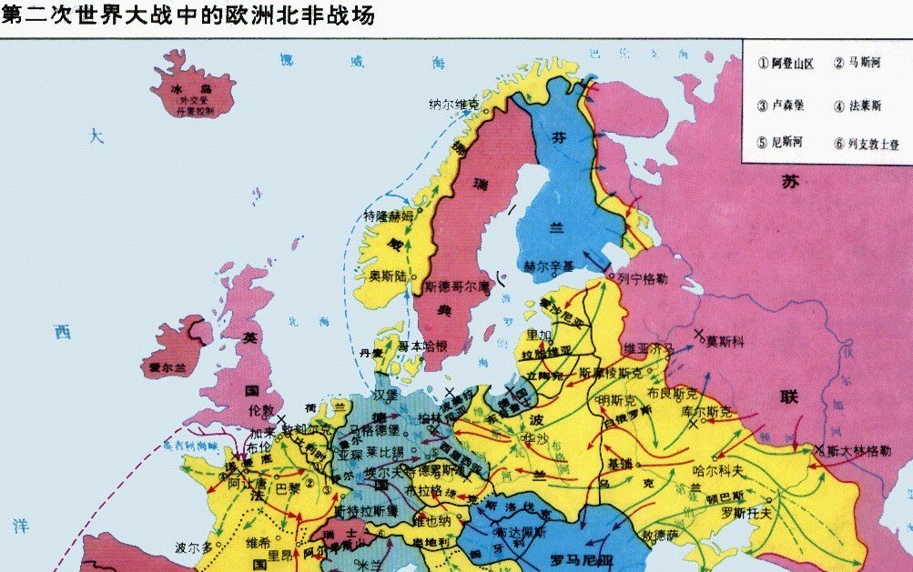 二战前欧洲地图高清图片