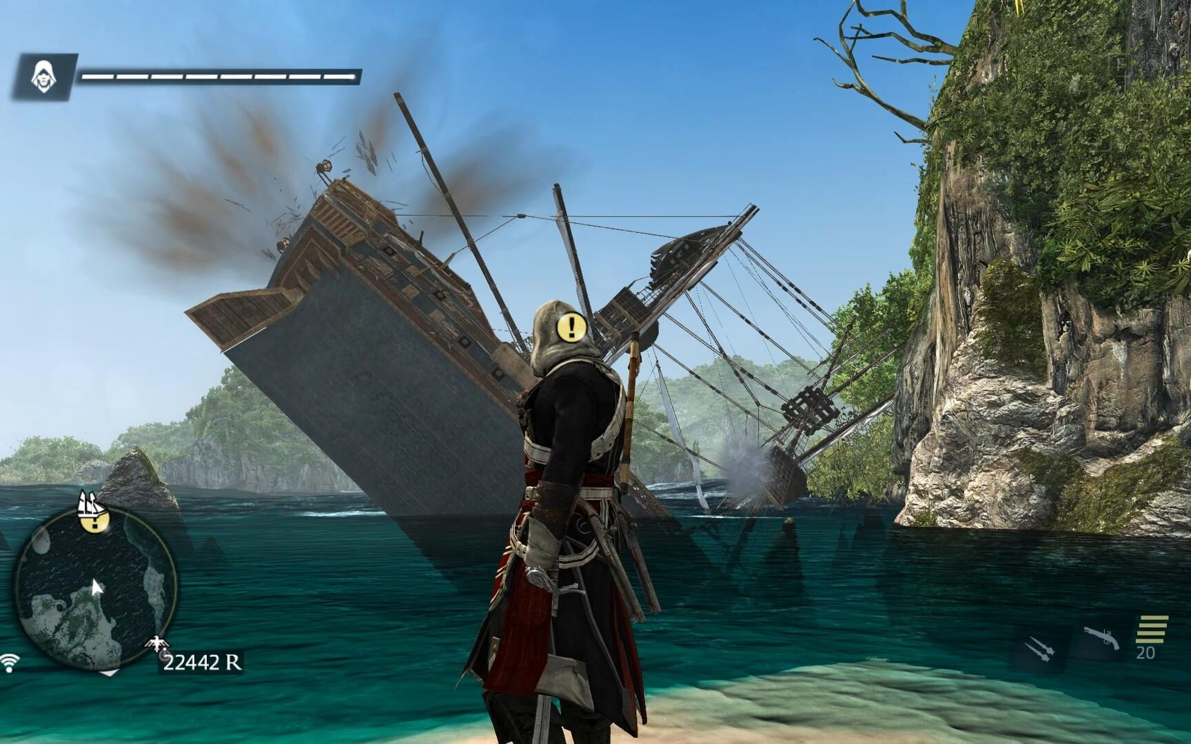 刺客信条黑旗 bug,抽风的寒鸦号.