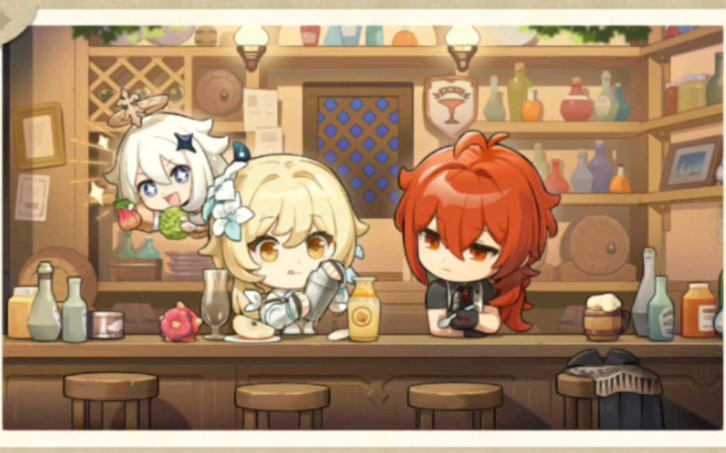 荧和派蒙:迪卢克老爷生日快乐(≧ω≦)