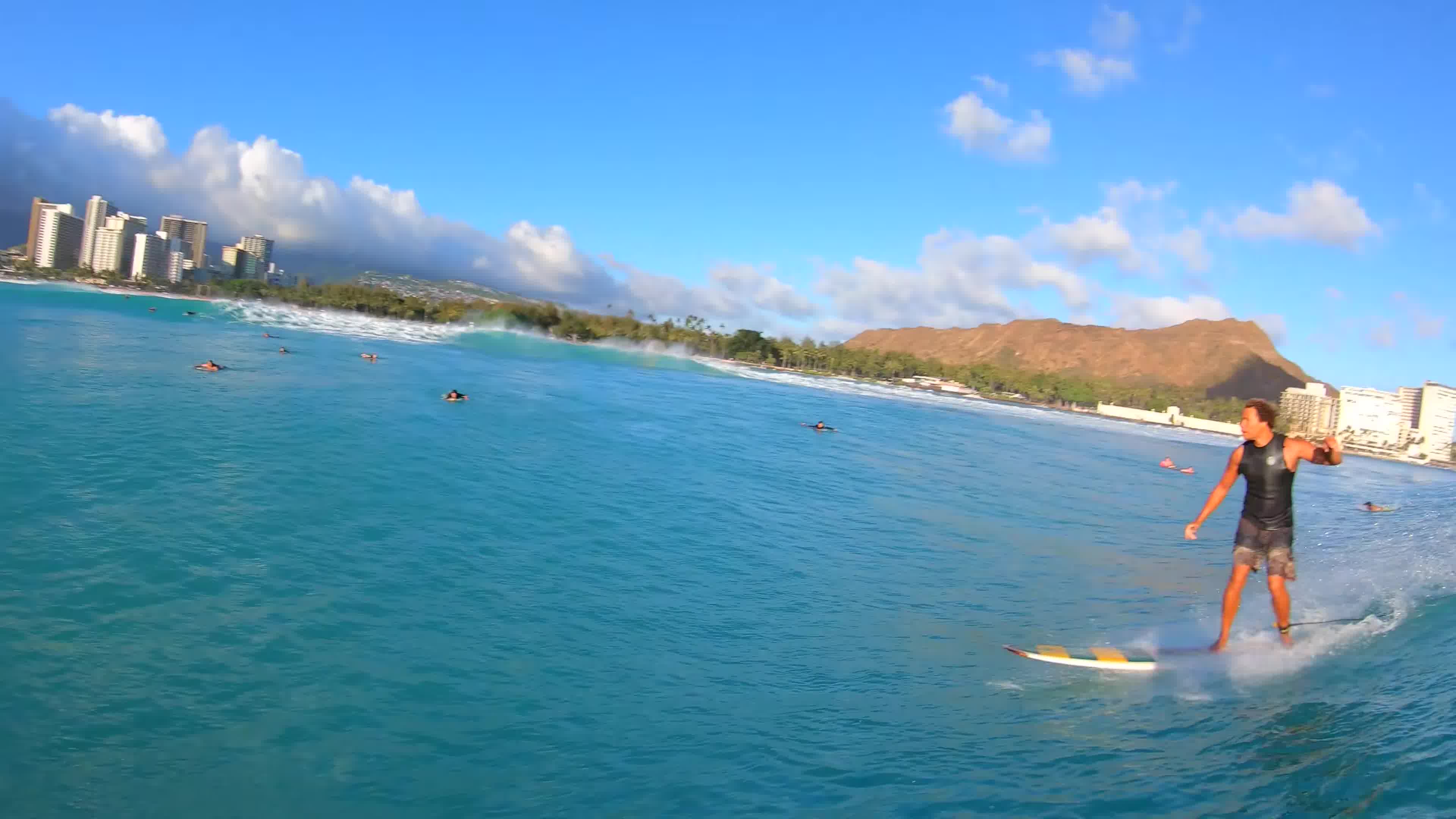 Waikiki Beach 冲浪高清视频哔哩哔哩bilibili