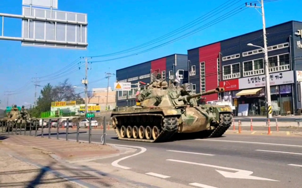 军事韩国海军陆战队m48a3k巴顿中型坦克